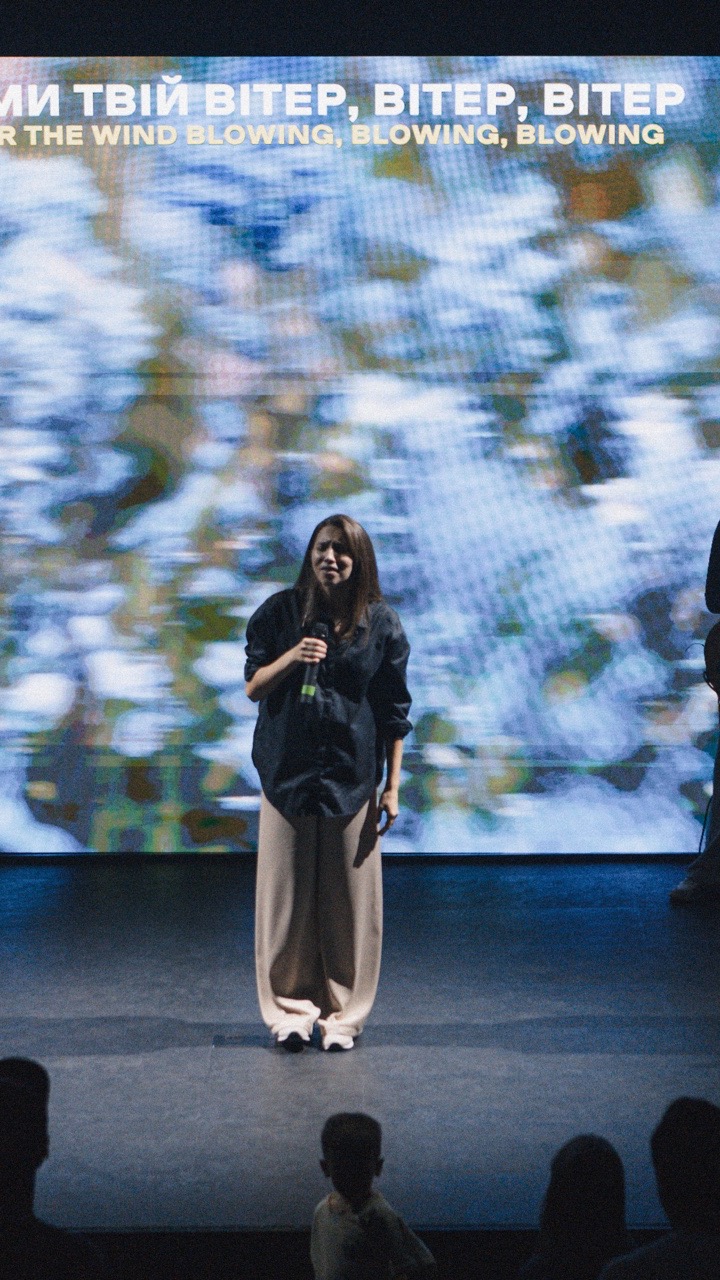 Victory Church Mykolaiv worship stage with an ArtePixel VIVO LED screen